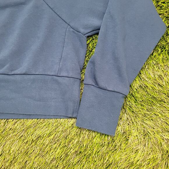 NIKE Cropped Sweatshirt Womens Large 20x17 Blue Dri-Fit - Picture 13 of 13